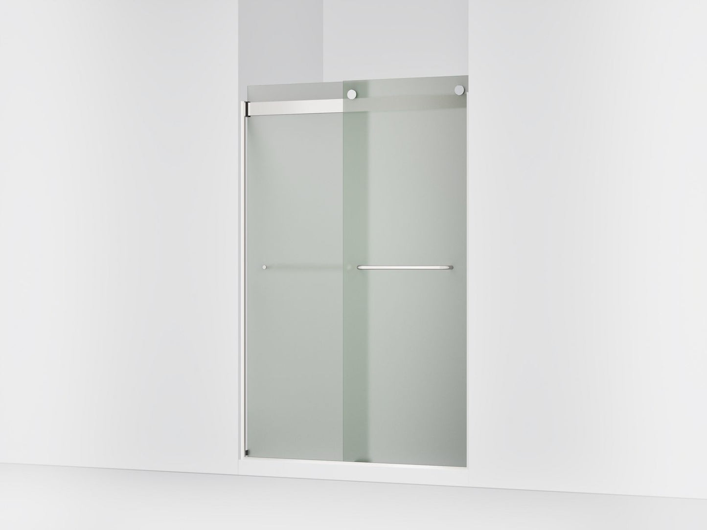 KOHLER K-706014-D3 Levity Sliding shower door, 74" H x 44-5/8 - 47-5/8" W, with 1/4" thick Frosted glass