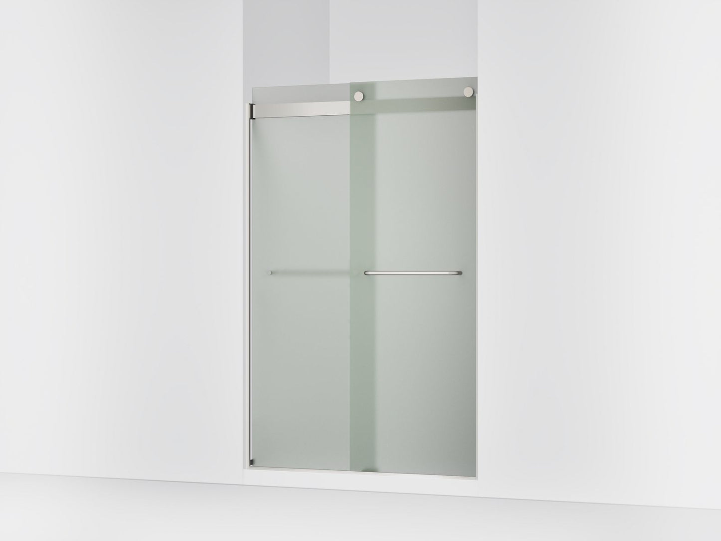 KOHLER K-706014-D3 Levity Sliding shower door, 74" H x 44-5/8 - 47-5/8" W, with 1/4" thick Frosted glass