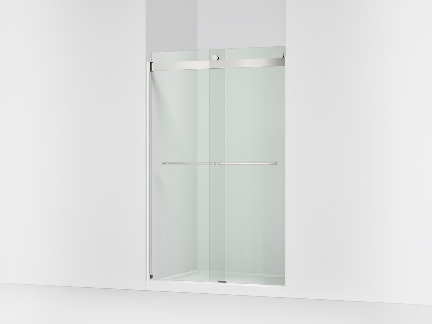 KOHLER K-706014-L Levity Sliding shower door, 74" H x 44-5/8 - 47-5/8" W, with 1/4" thick Crystal Clear glass