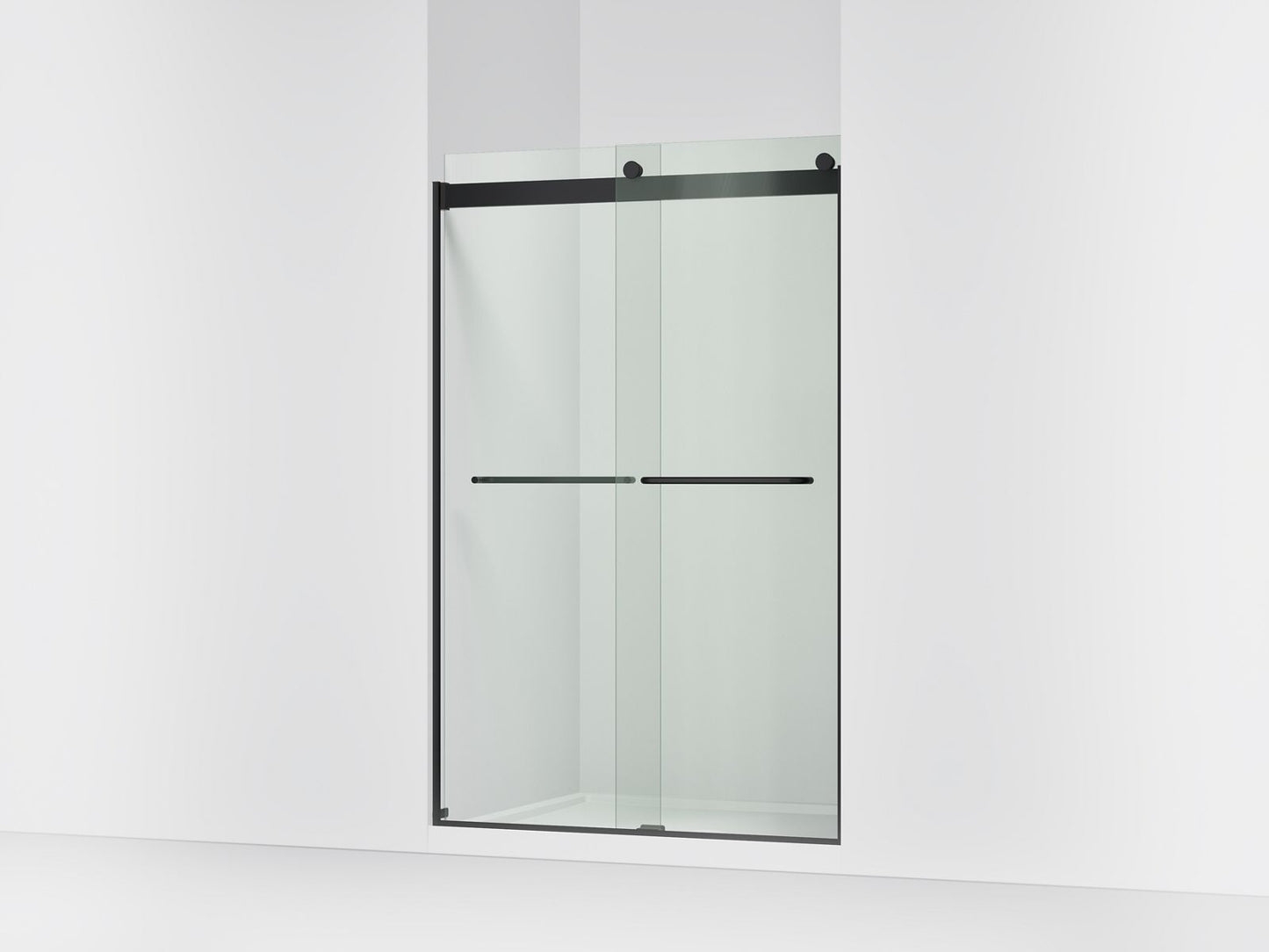 KOHLER K-706014-L Levity Sliding shower door, 74" H x 44-5/8 - 47-5/8" W, with 1/4" thick Crystal Clear glass