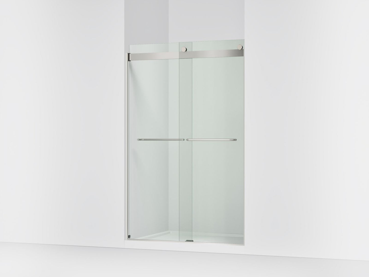 KOHLER K-706014-L Levity Sliding shower door, 74" H x 44-5/8 - 47-5/8" W, with 1/4" thick Crystal Clear glass