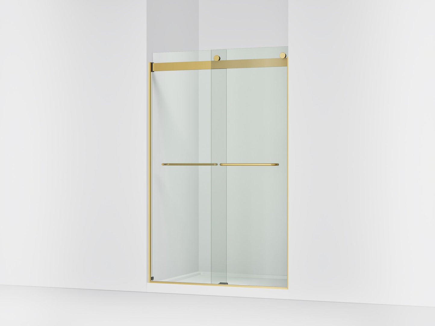 KOHLER K-706014-L Levity Sliding shower door, 74" H x 44-5/8 - 47-5/8" W, with 1/4" thick Crystal Clear glass