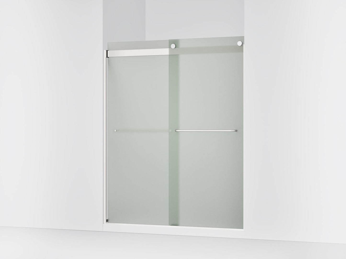 KOHLER K-706015-D3 Levity Sliding shower door, 74" H x 56-5/8 - 59-5/8" W, with 1/4" thick Frosted glass