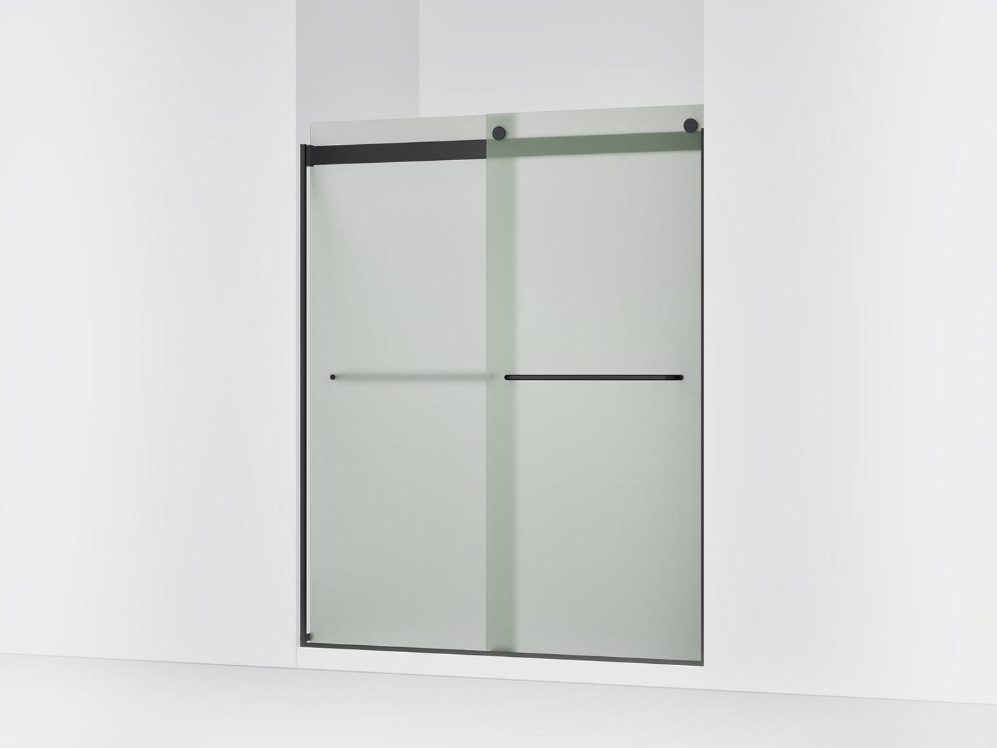 KOHLER K-706015-D3 Levity Sliding shower door, 74" H x 56-5/8 - 59-5/8" W, with 1/4" thick Frosted glass