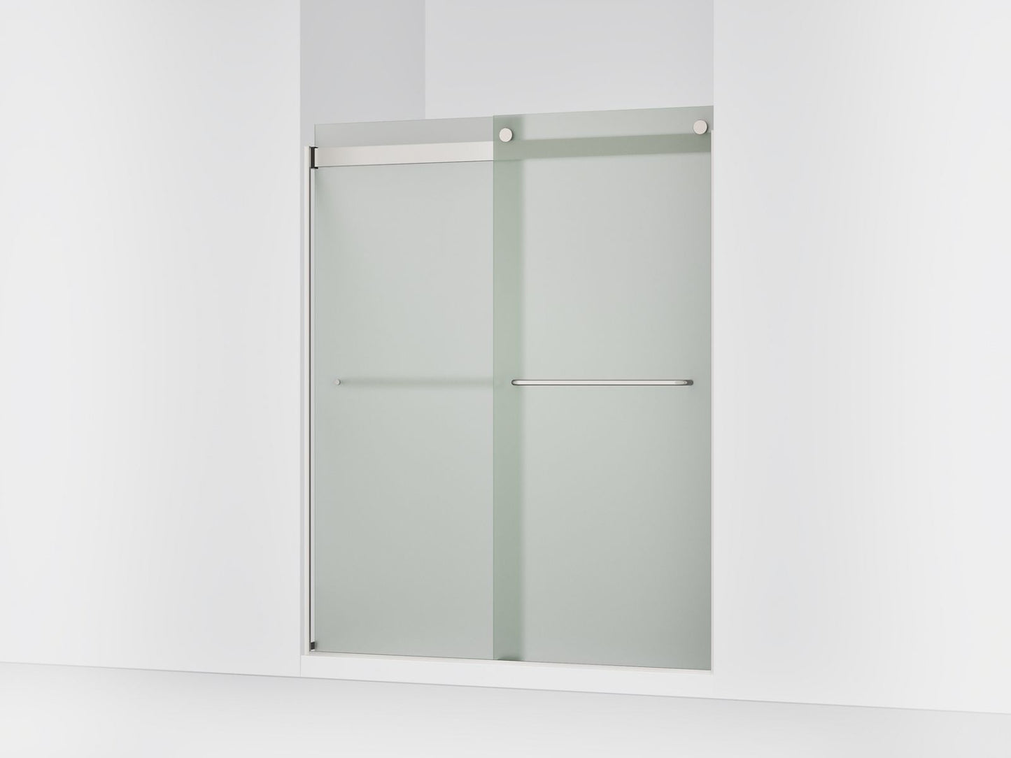 KOHLER K-706015-D3 Levity Sliding shower door, 74" H x 56-5/8 - 59-5/8" W, with 1/4" thick Frosted glass