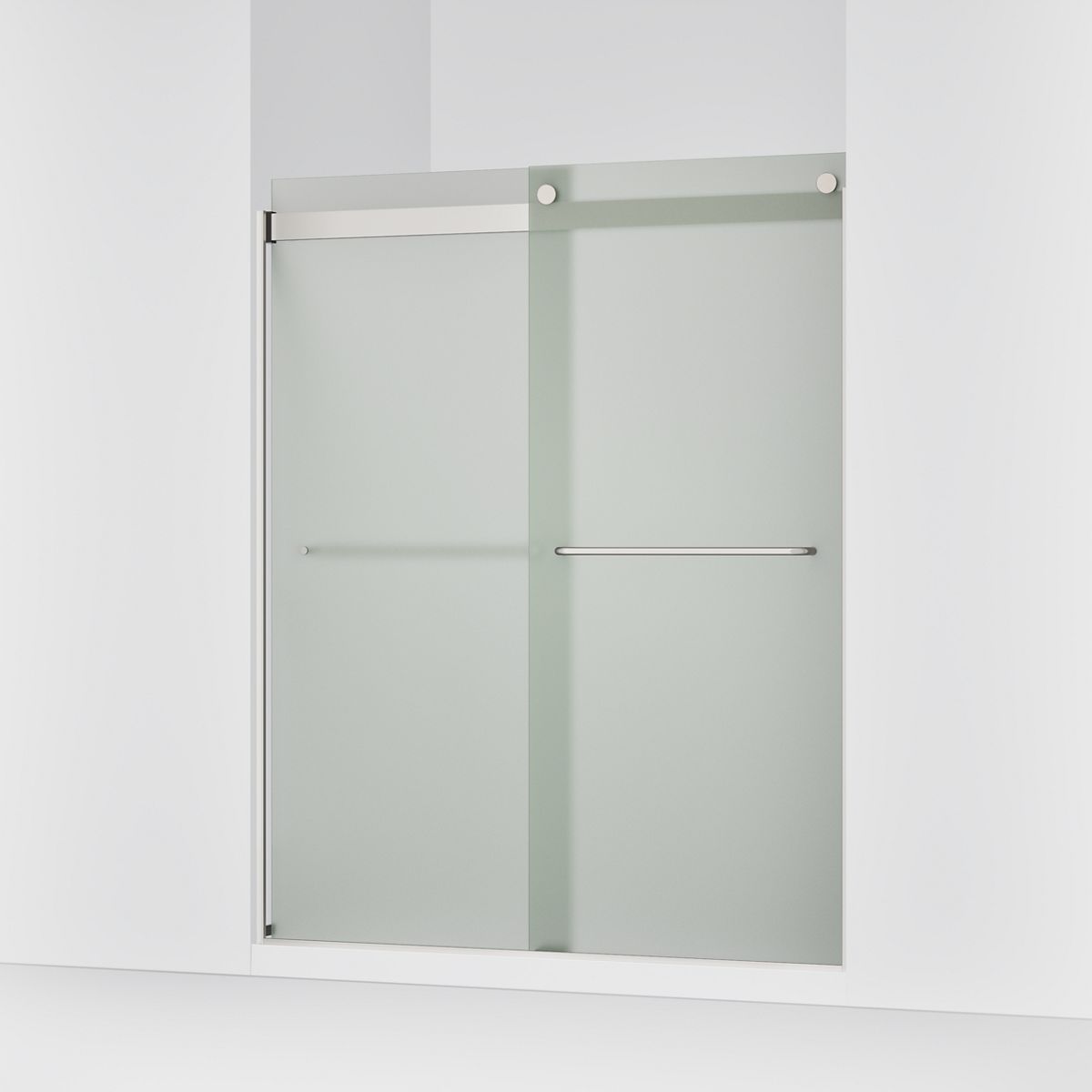 KOHLER K-706015-D3 Levity Sliding shower door, 74" H x 56-5/8 - 59-5/8" W, with 1/4" thick Frosted glass