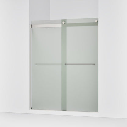 KOHLER K-706015-D3 Levity Sliding shower door, 74" H x 56-5/8 - 59-5/8" W, with 1/4" thick Frosted glass