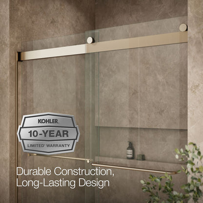 KOHLER K-706015-L Levity 74" H sliding shower door with 1/4"-thick glass