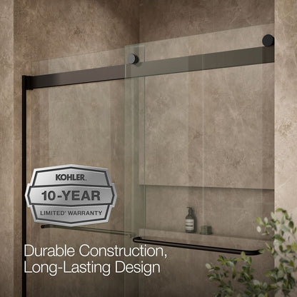 KOHLER K-706015-L Levity 74" H sliding shower door with 1/4"-thick glass