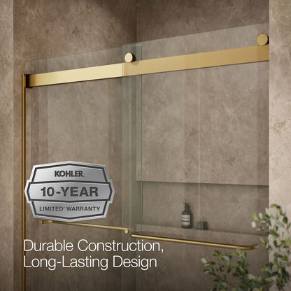 KOHLER K-706015-L Levity 74" H sliding shower door with 1/4"-thick glass
