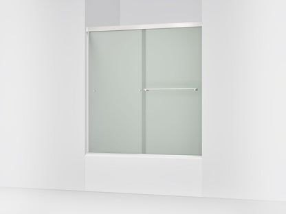 KOHLER K-707002-D3 Revel Sliding bath door, 62" H x 56-5/8 - 59-5/8" W, with 5/16" thick Frosted glass