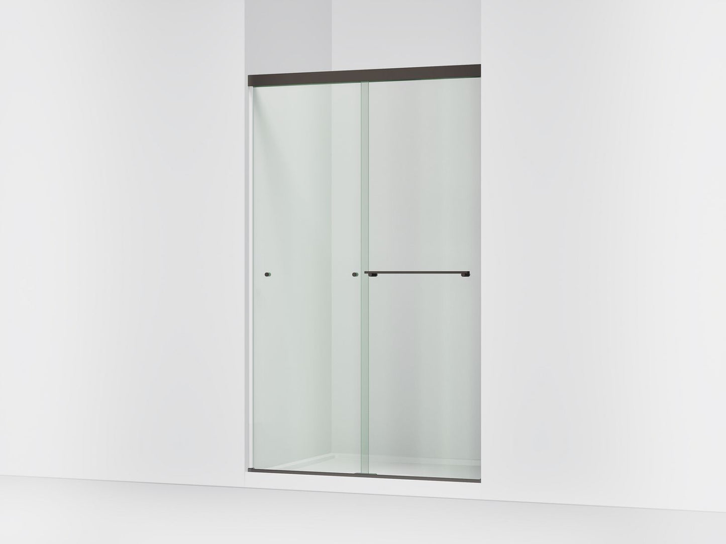 KOHLER K-707106-L Revel Sliding shower door, 76" H x 44-5/8 - 47-5/8" W, with 5/16" thick Crystal Clear glass