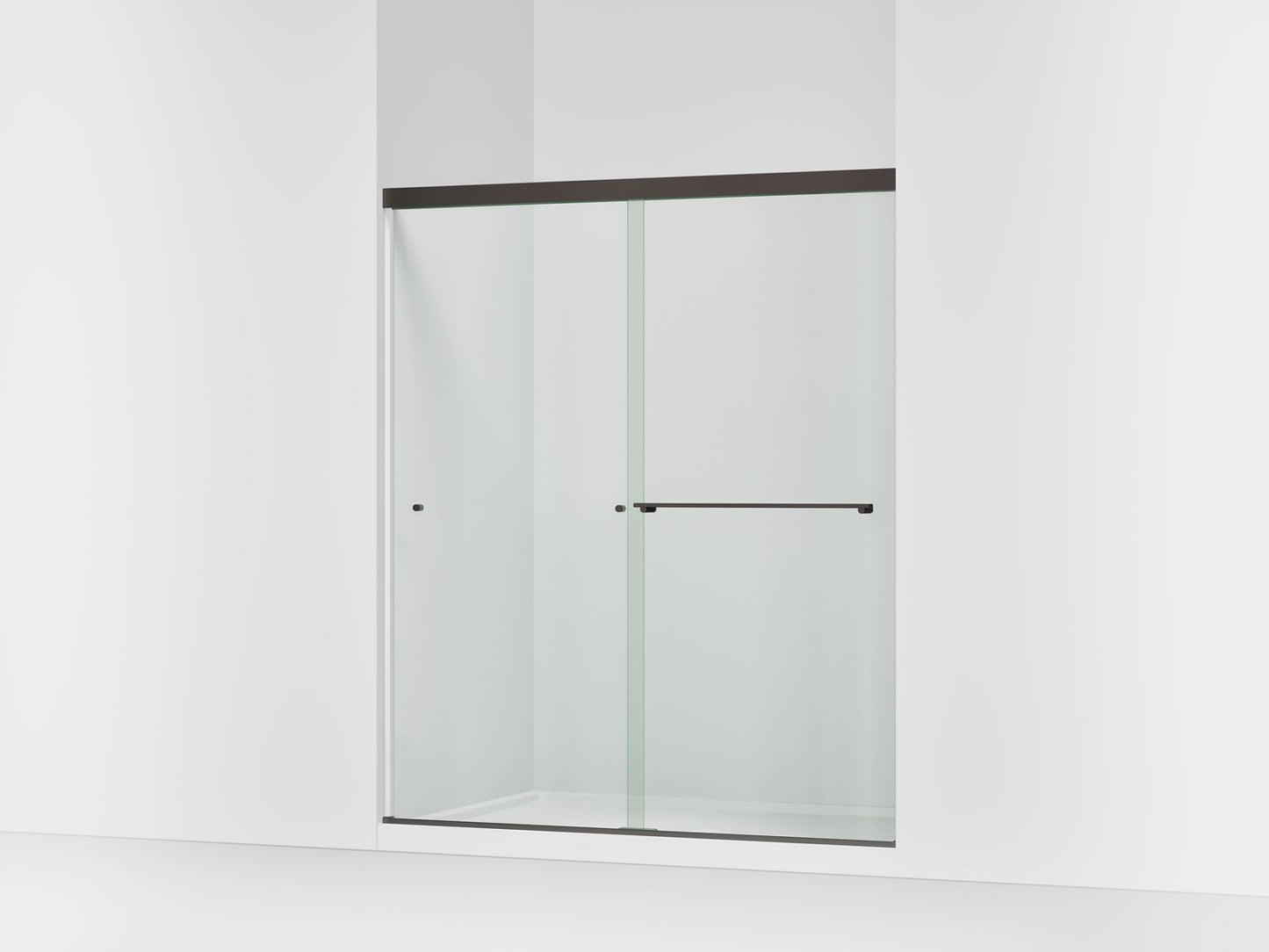 KOHLER K-707200-L Revel Sliding shower door, 70" H x 56-5/8 - 59-5/8" W, with 1/4" thick Crystal Clear glass