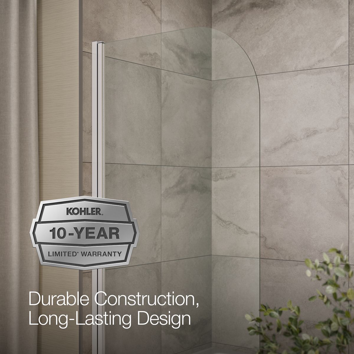 KOHLER K-707205-L Aerie 32" bath screen