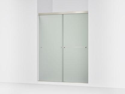 KOHLER K-707206-D3 Revel Sliding shower door, 76" H x 56-5/8 - 59-5/8" W, with 5/16" thick Frosted glass