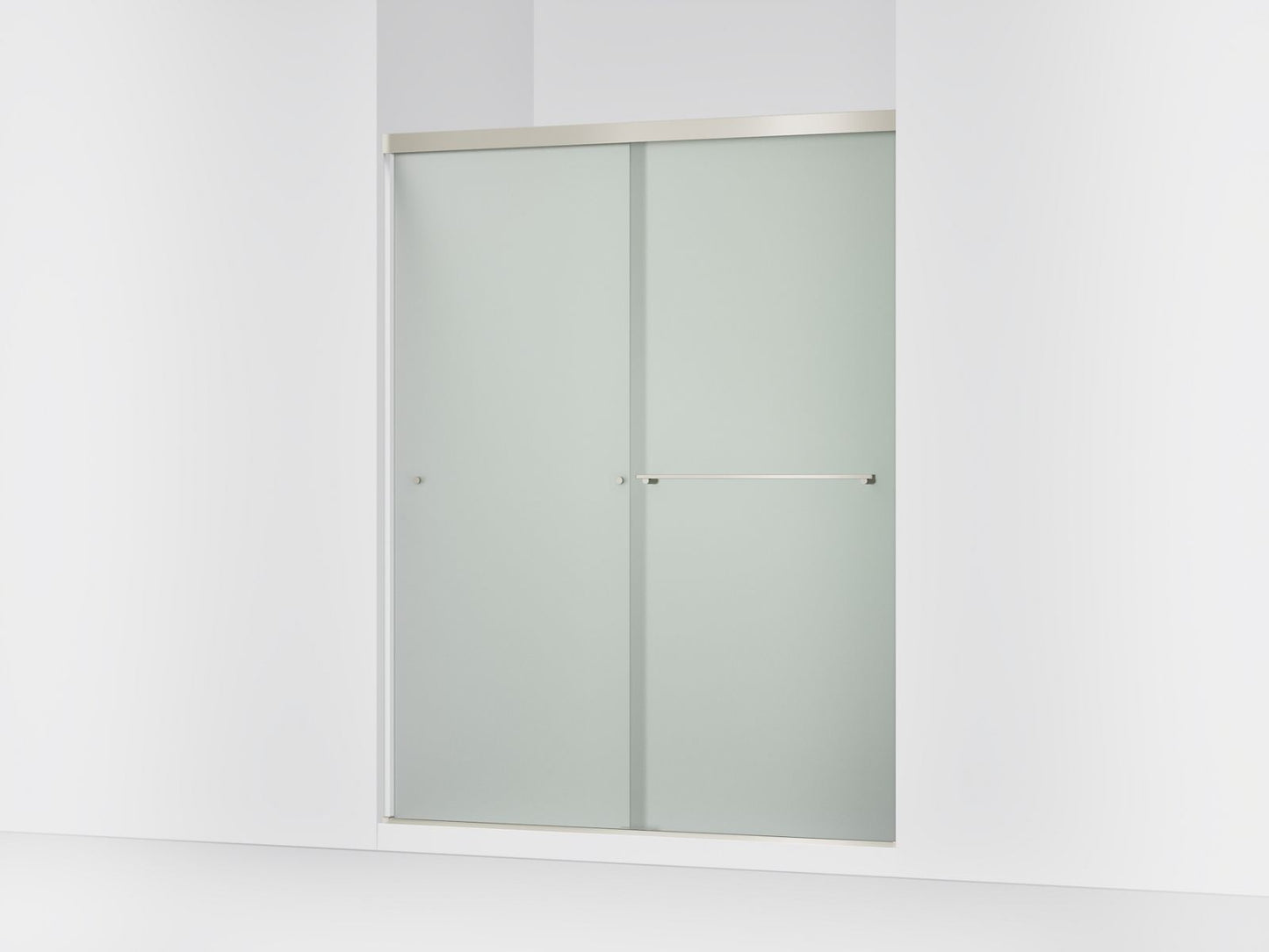 KOHLER K-707206-D3 Revel Sliding shower door, 76" H x 56-5/8 - 59-5/8" W, with 5/16" thick Frosted glass
