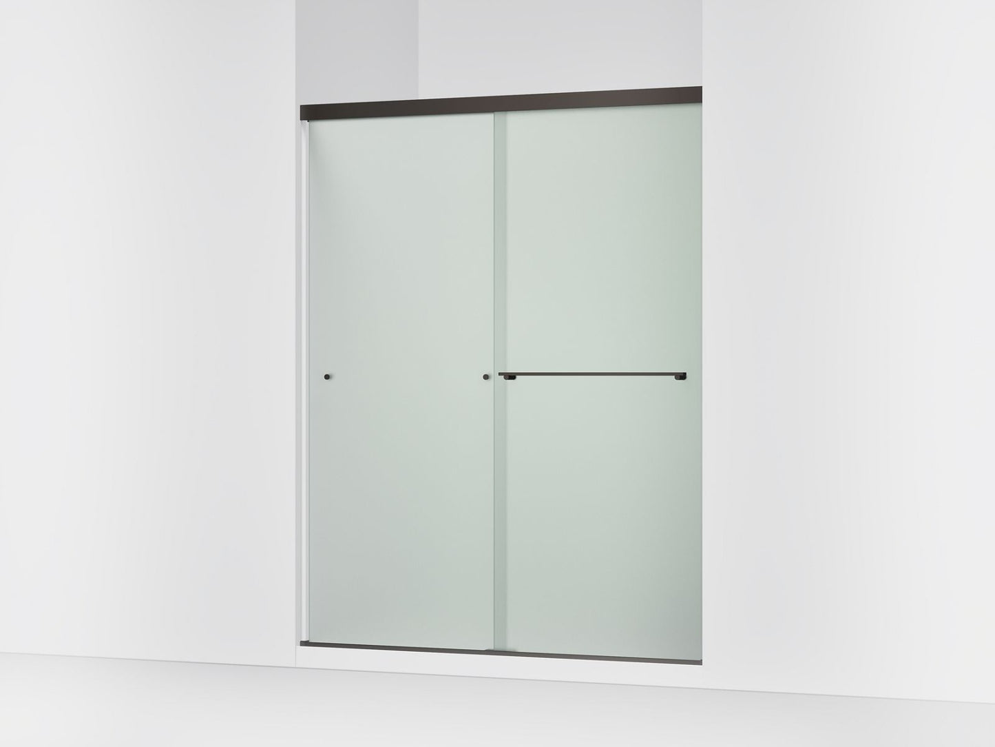 KOHLER K-707206-D3 Revel Sliding shower door, 76" H x 56-5/8 - 59-5/8" W, with 5/16" thick Frosted glass