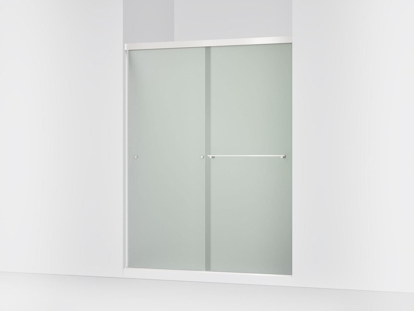 KOHLER K-707206-D3 Revel Sliding shower door, 76" H x 56-5/8 - 59-5/8" W, with 5/16" thick Frosted glass