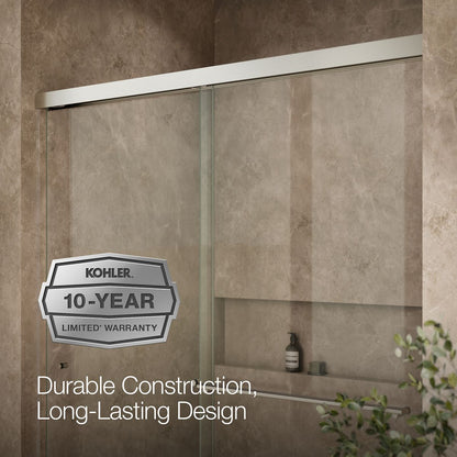 KOHLER K-707206-L Revel 76" H sliding shower door with 5/16"-thick glass