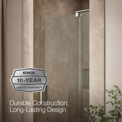 KOHLER K-707500-L Revel Pivot shower door, 70" H x 27-5/16 - 31-1/8" W, with 1/4" thick Crystal Clear glass