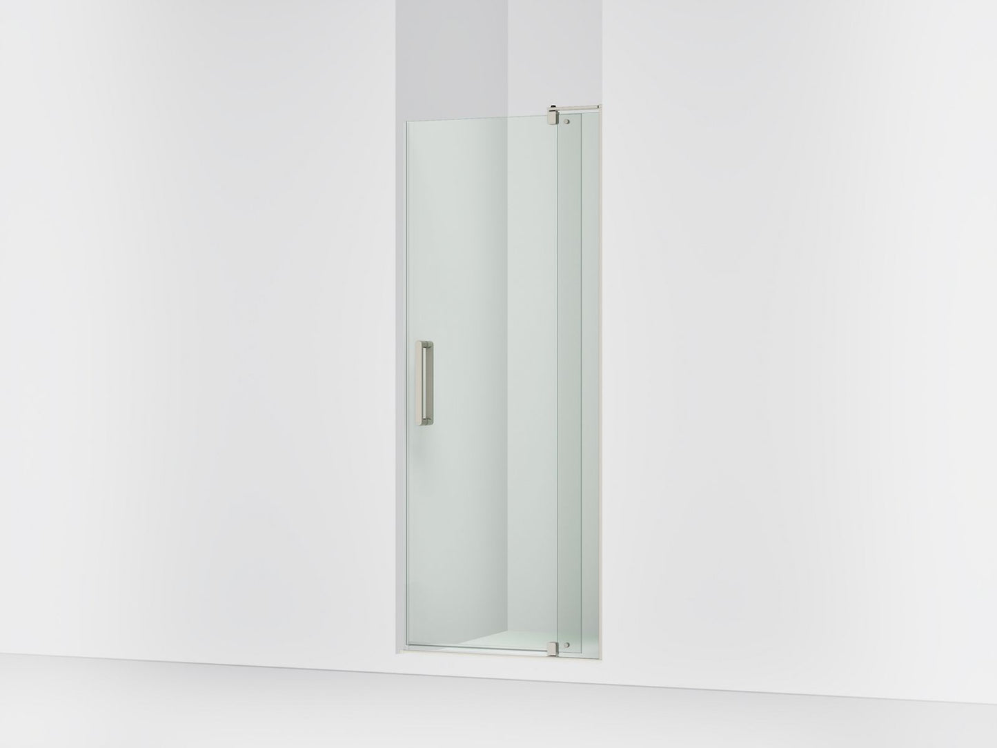 KOHLER K-707516-L Revel Pivot shower door, 74" H x 31-1/8 - 36" W, with 5/16" thick Crystal Clear glass