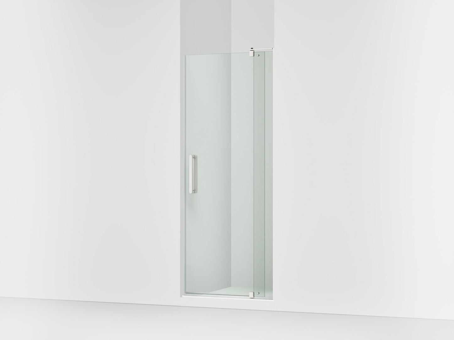 KOHLER K-707516-L Revel Pivot shower door, 74" H x 31-1/8 - 36" W, with 5/16" thick Crystal Clear glass