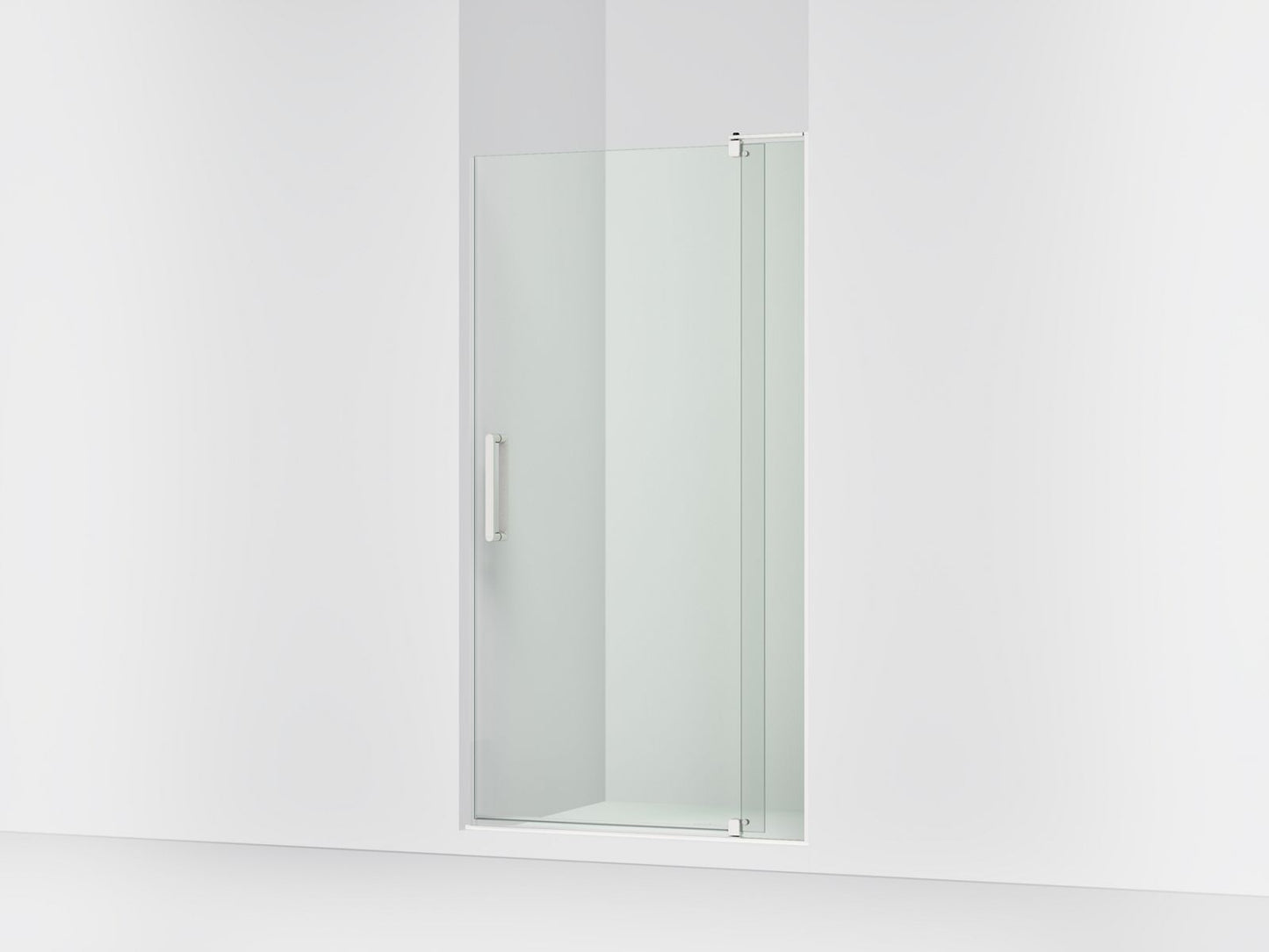 KOHLER K-707536-L Revel Pivot shower door, 74" H x 35-1/8 - 40" W, with 5/16" thick Crystal Clear glass