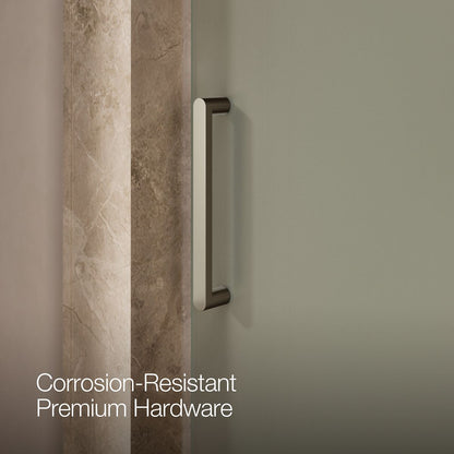 KOHLER K-707541-D3 Revel Pivot shower door, 70" H x 39-1/8 - 44" W, with 5/16" thick Frosted glass