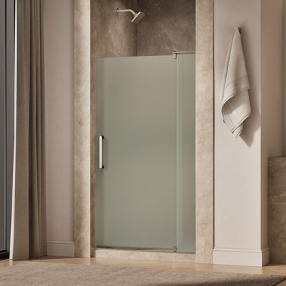 KOHLER K-707541-D3 Revel Pivot shower door, 70" H x 39-1/8 - 44" W, with 5/16" thick Frosted glass