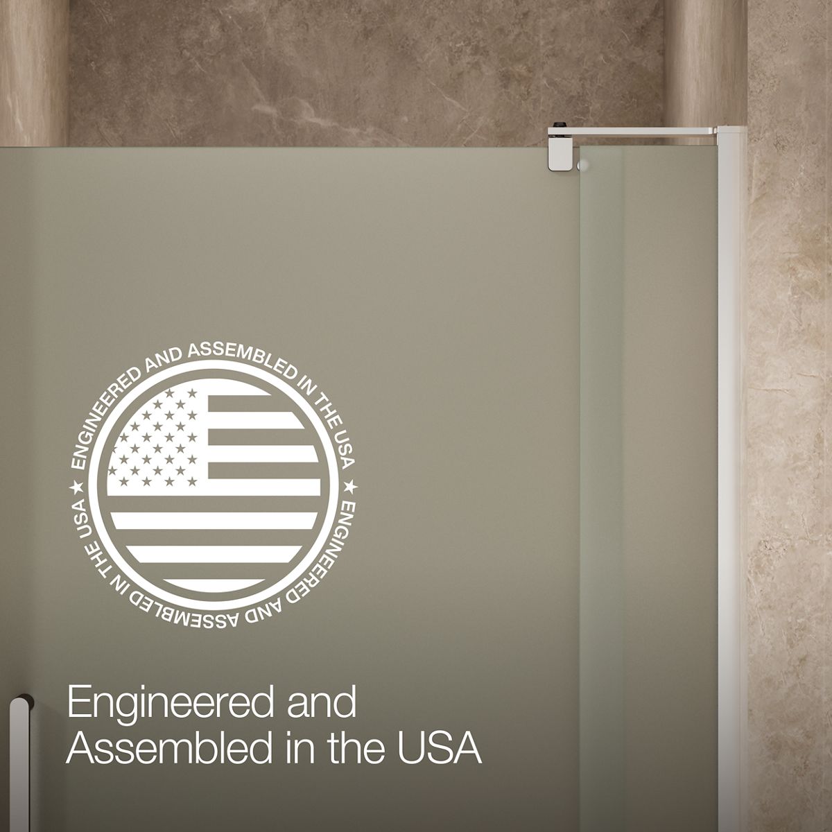KOHLER K-707541-D3 Revel Pivot shower door, 70" H x 39-1/8 - 44" W, with 5/16" thick Frosted glass