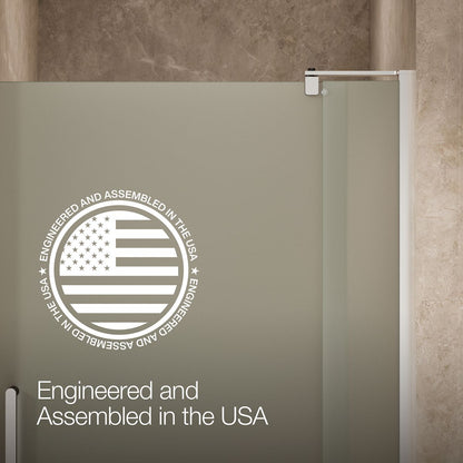 KOHLER K-707541-D3 Revel Pivot shower door, 70" H x 39-1/8 - 44" W, with 5/16" thick Frosted glass