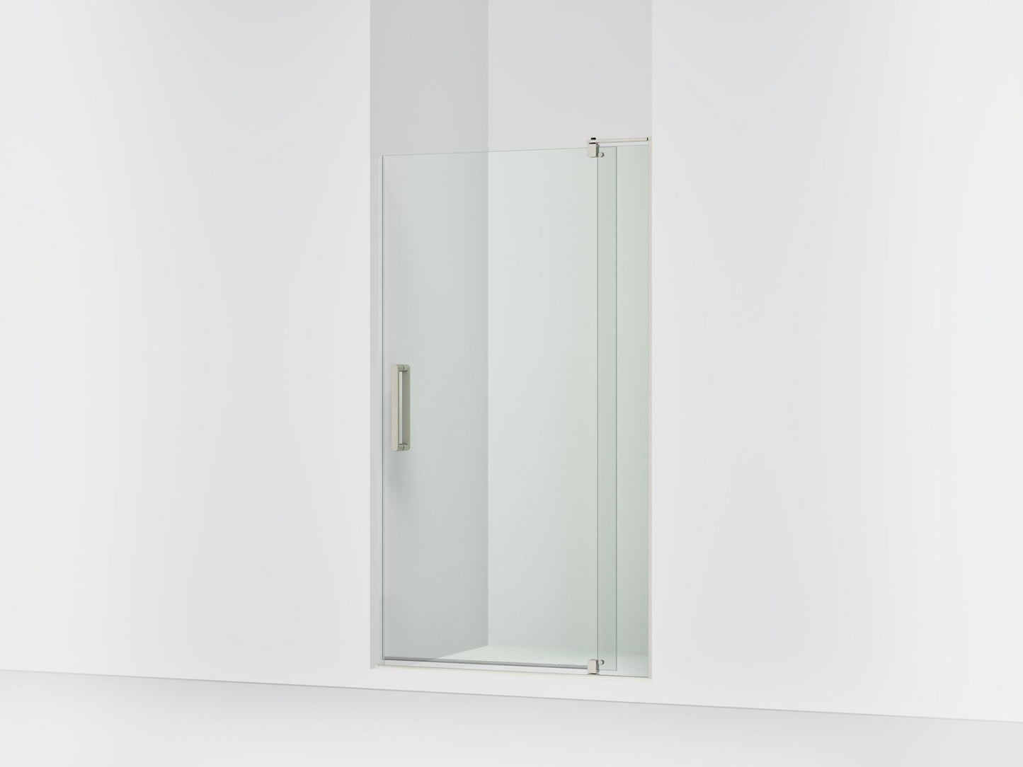 KOHLER K-707541-L Revel Pivot shower door, 70" H x 39-1/8 - 44" W, with 5/16" thick Crystal Clear glass
