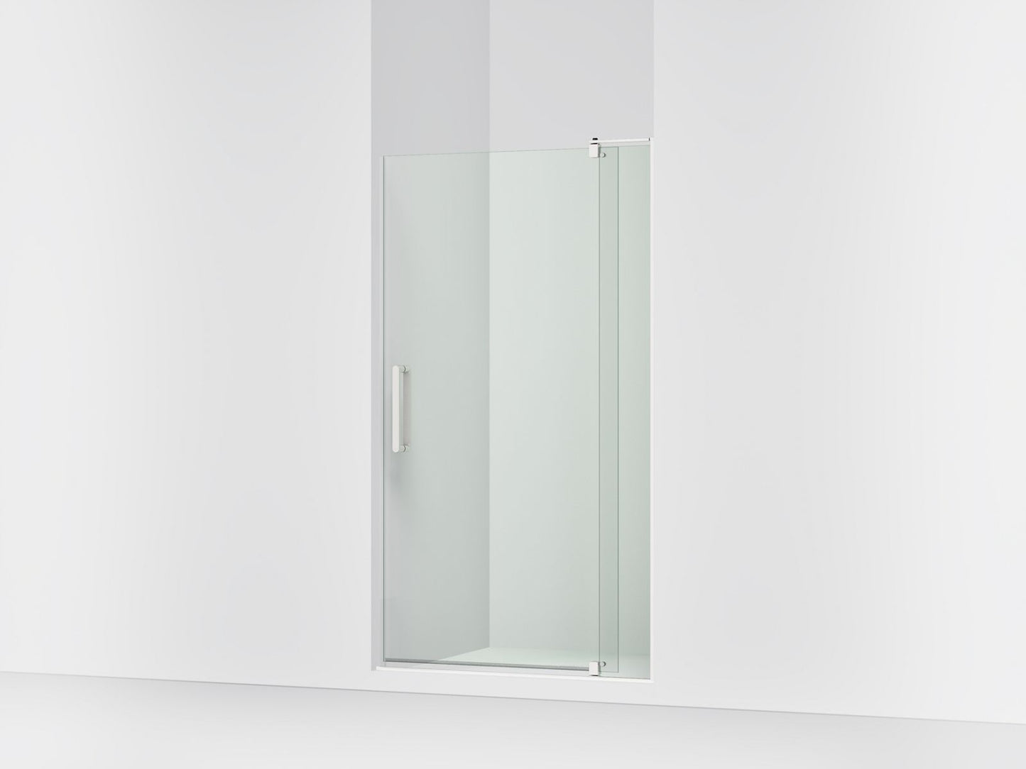 KOHLER K-707541-L Revel Pivot shower door, 70" H x 39-1/8 - 44" W, with 5/16" thick Crystal Clear glass