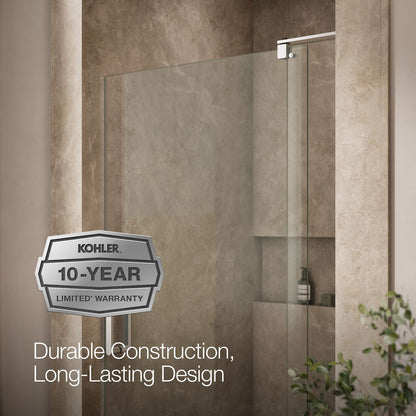 KOHLER K-707541-L Revel Pivot shower door, 70" H x 39-1/8 - 44" W, with 5/16" thick Crystal Clear glass