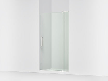 KOHLER K-707546-L Revel Pivot shower door, 74" H x 39-1/8 - 44" W, with 5/16" thick Crystal Clear glass
