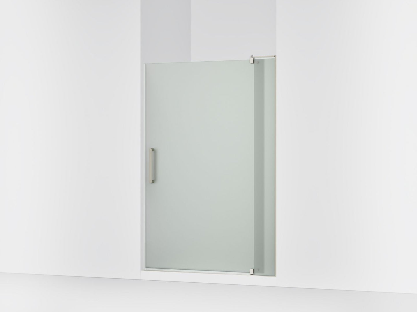 KOHLER K-707551-D3 Revel Pivot shower door, 70" H x 43-1/8 - 48" W, with 5/16" thick Frosted glass