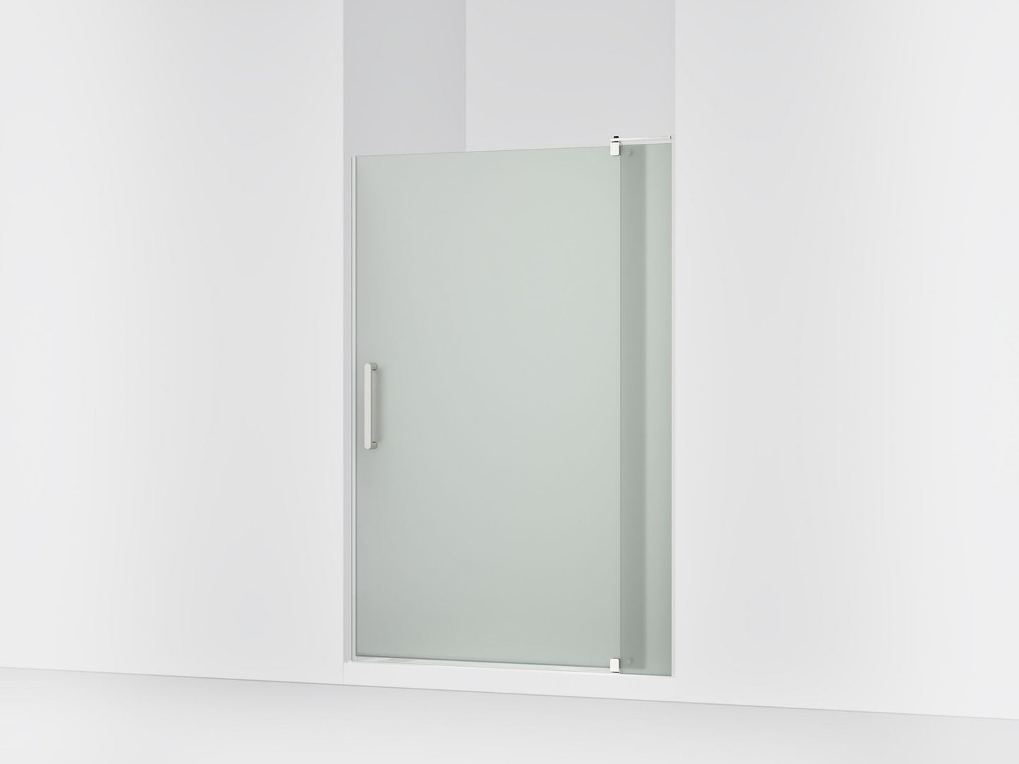 KOHLER K-707551-D3 Revel Pivot shower door, 70" H x 43-1/8 - 48" W, with 5/16" thick Frosted glass