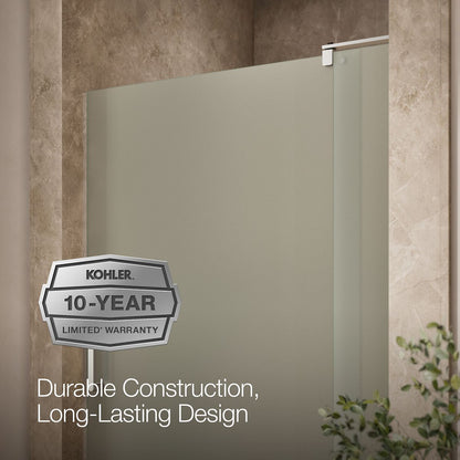 KOHLER K-707551-D3 Revel Pivot shower door, 70" H x 43-1/8 - 48" W, with 5/16" thick Frosted glass