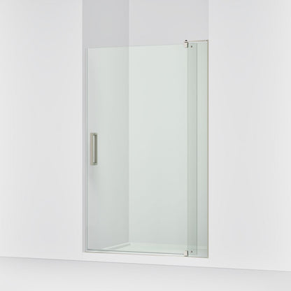 KOHLER K-707556-L Revel Pivot shower door, 74" H x 43-1/8 - 48" W, with 5/16" thick Crystal Clear glass