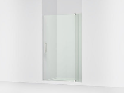 KOHLER K-707556-L Revel Pivot shower door, 74" H x 43-1/8 - 48" W, with 5/16" thick Crystal Clear glass