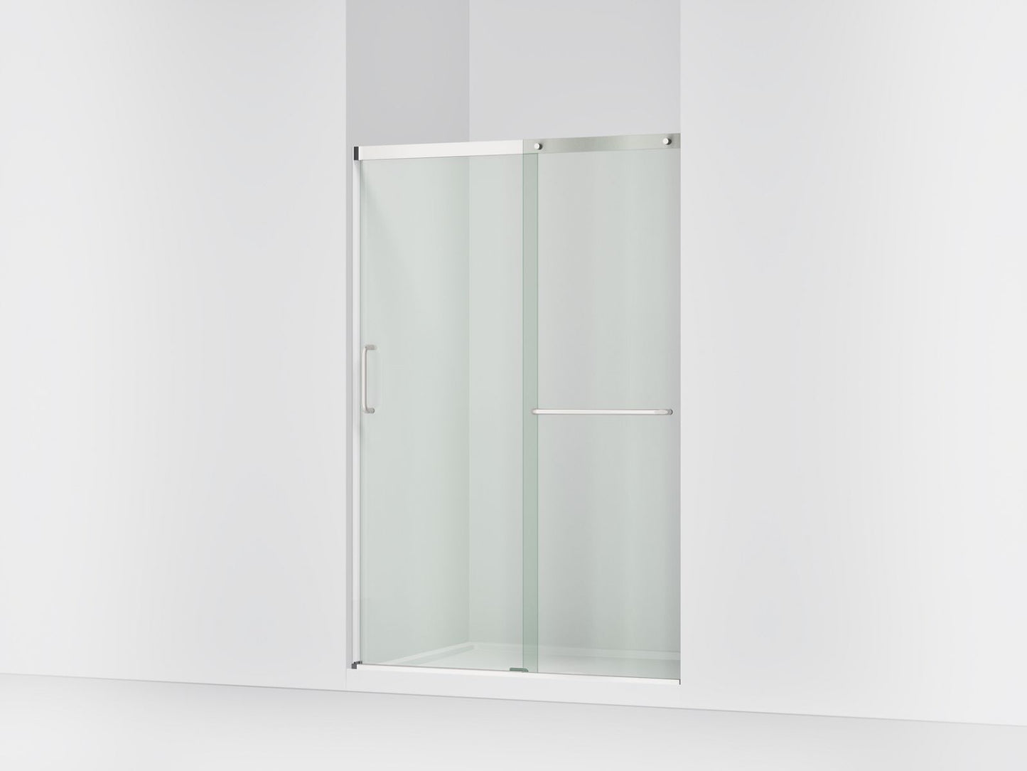 KOHLER K-707607-6L Elate Sliding shower door, 70-1/2" H x 50-1/4 - 53-5/8" W, with 1/4" thick Crystal Clear glass