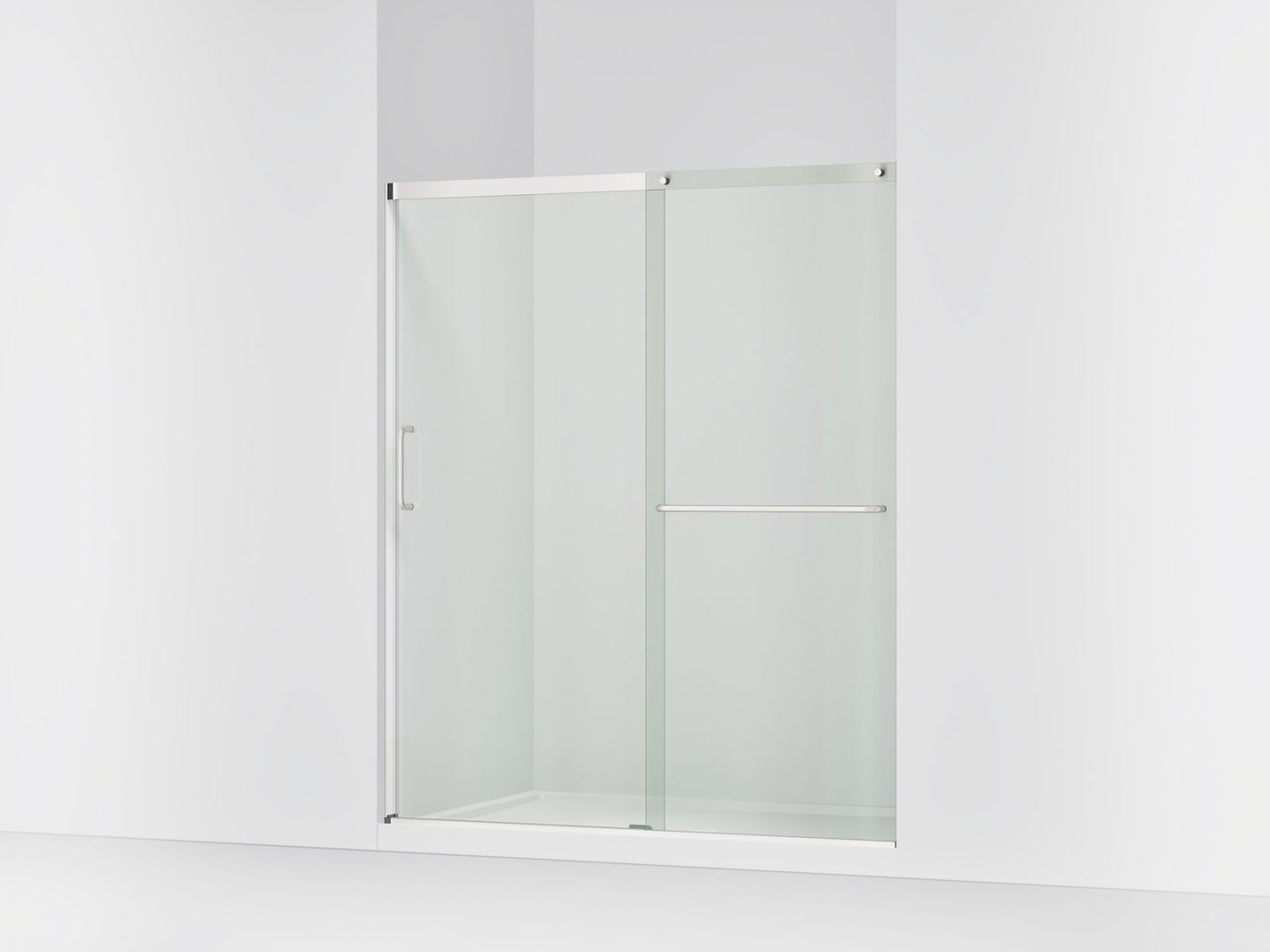 KOHLER K-707608-6L Elate Sliding shower door, 70-1/2" H x 56-1/4 - 59-5/8" W, with 1/4" thick Crystal Clear glass