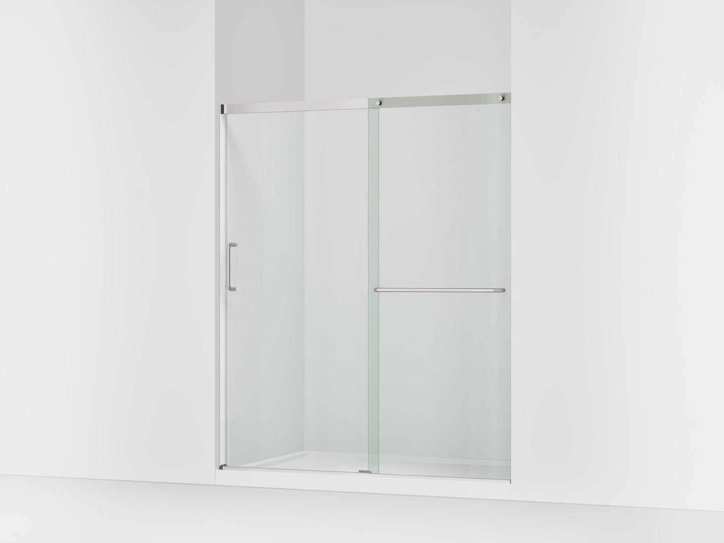 KOHLER K-707608-6L Elate Sliding shower door, 70-1/2" H x 56-1/4 - 59-5/8" W, with 1/4" thick Crystal Clear glass