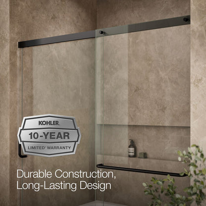 KOHLER K-707609-6L Elate 56-3/4" H sliding bath door with 1/4"-thick glass