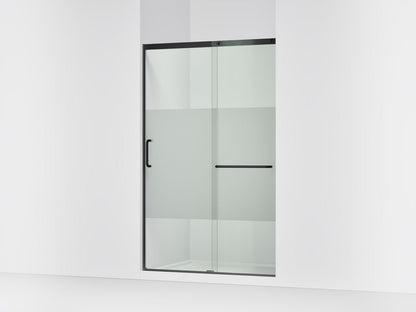 KOHLER K-707613-8G81 Elate Sliding shower door, 75-1/2" H x 44-1/4 - 47-5/8" W, with heavy 5/16" thick Crystal Clear glass with privacy band