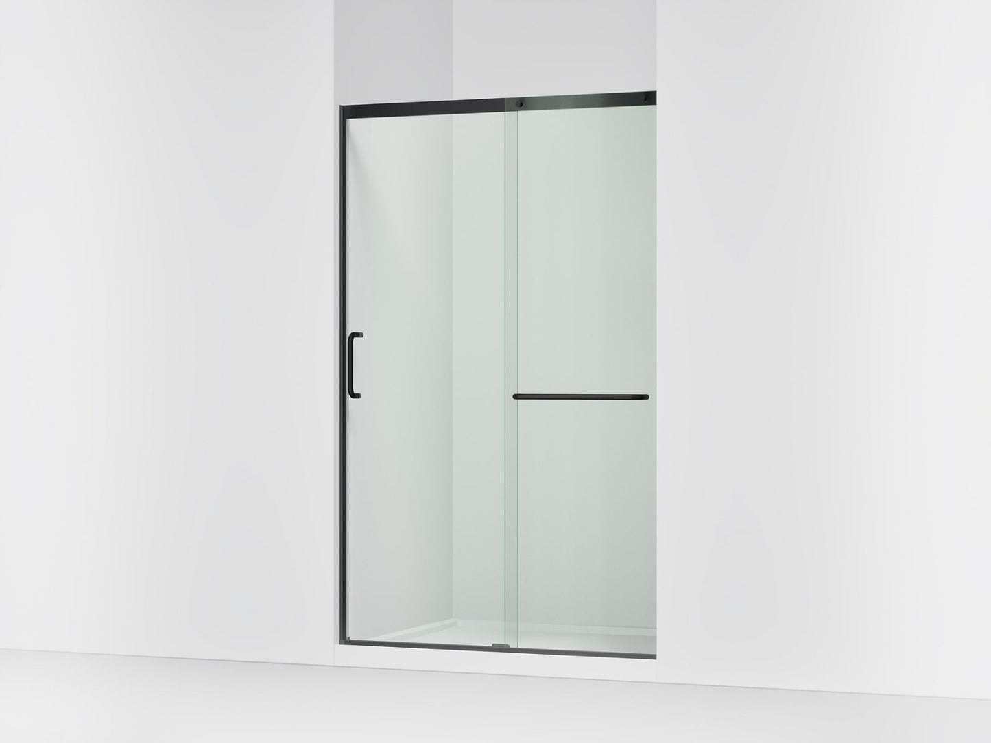 KOHLER K-707613-8L Elate Sliding shower door, 75-1/2" H x 44-1/4 - 47-5/8" W, with heavy 5/16" thick Crystal Clear glass