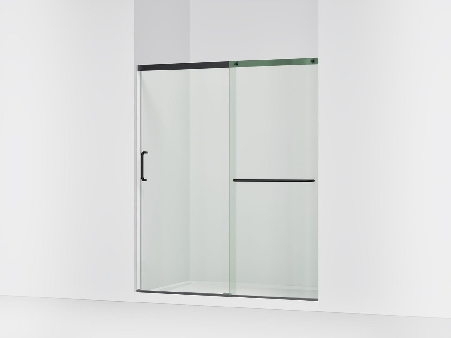 KOHLER K-707616-8L Elate Sliding shower door, 75-1/2" H x 62-1/4 - 65-5/8" W, with heavy 5/16" thick Crystal Clear glass