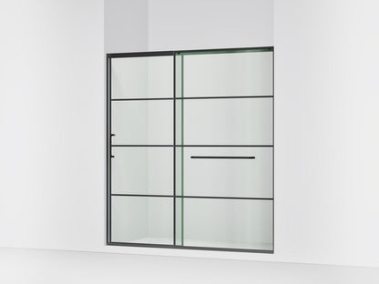 KOHLER K-707617-8G79 Elate Sliding shower door, 75-1/2" H x 68-1/4 - 71-5/8" W, with heavy 5/16" thick Crystal Clear...