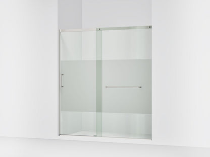 KOHLER K-707617-8G81 Elate Sliding shower door, 75-1/2" H x 68-1/4 - 71-5/8" W, with heavy 5/16" thick Crystal Clear glass with privacy band