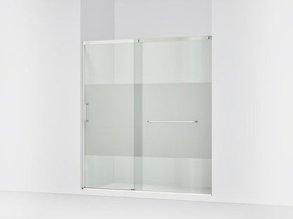 KOHLER K-707617-8G81 Elate Sliding shower door, 75-1/2" H x 68-1/4 - 71-5/8" W, with heavy 5/16" thick Crystal Clear glass with privacy band